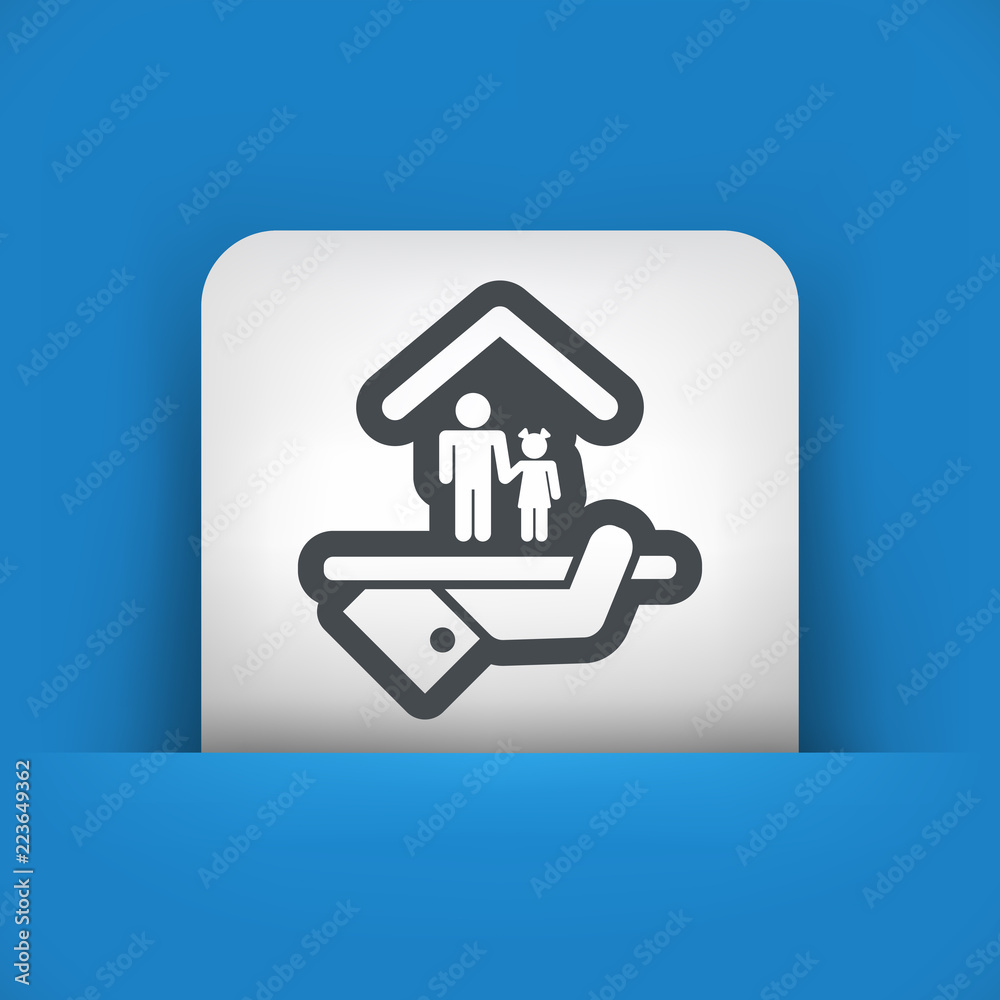 Hotel icon. Services for children. Hotel icon. Services for children.