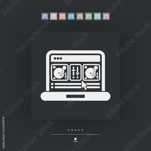 Deejay mixing console icon