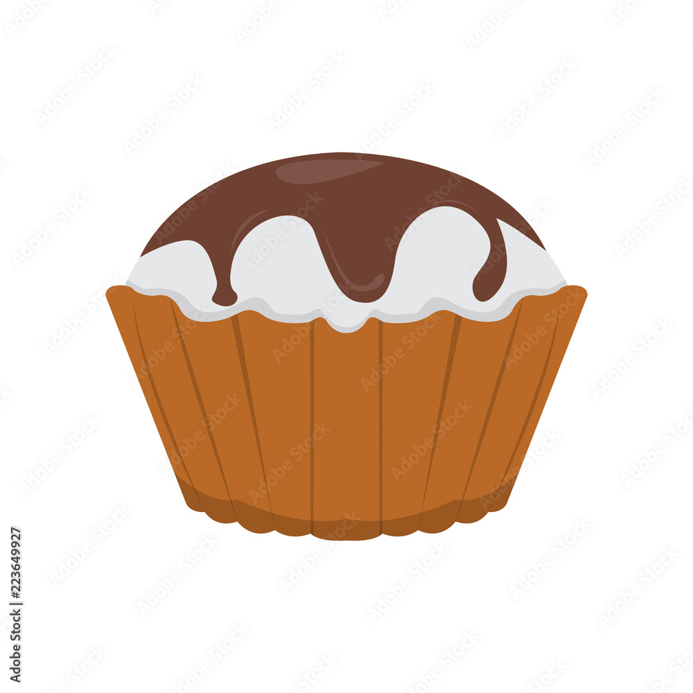 Isolated colored cupcake icon Isolated colored cupcake icon