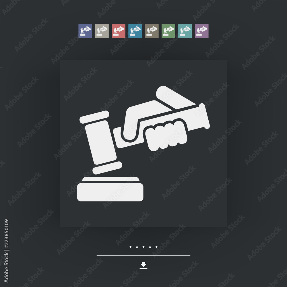 Fototapeta premium Hammer judge icon