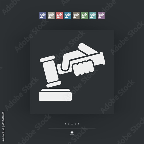Hammer judge icon
