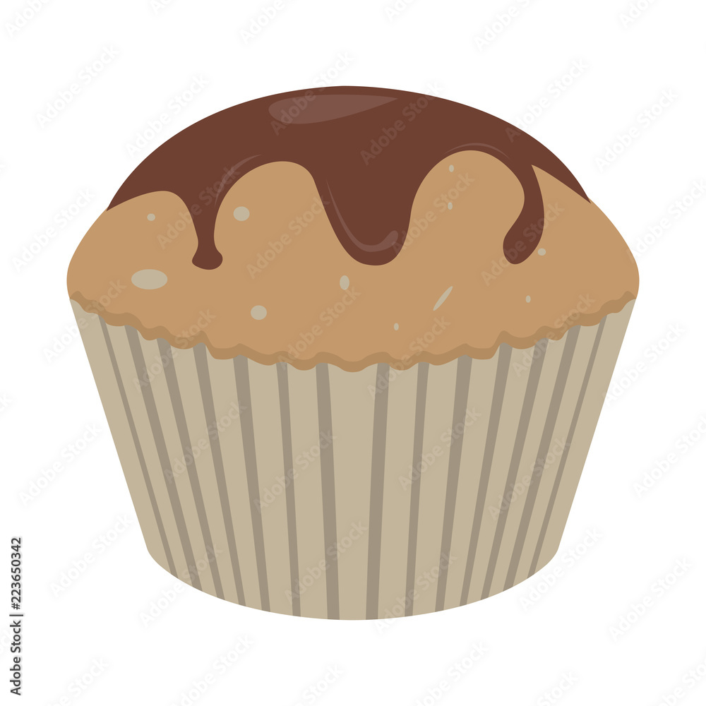 Isolated colored cupcake icon Isolated colored cupcake icon