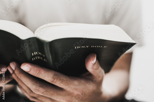 Reading Holy Bible photo