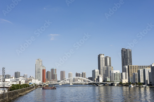 view of tokyo bay from takeshiba pier tokyo