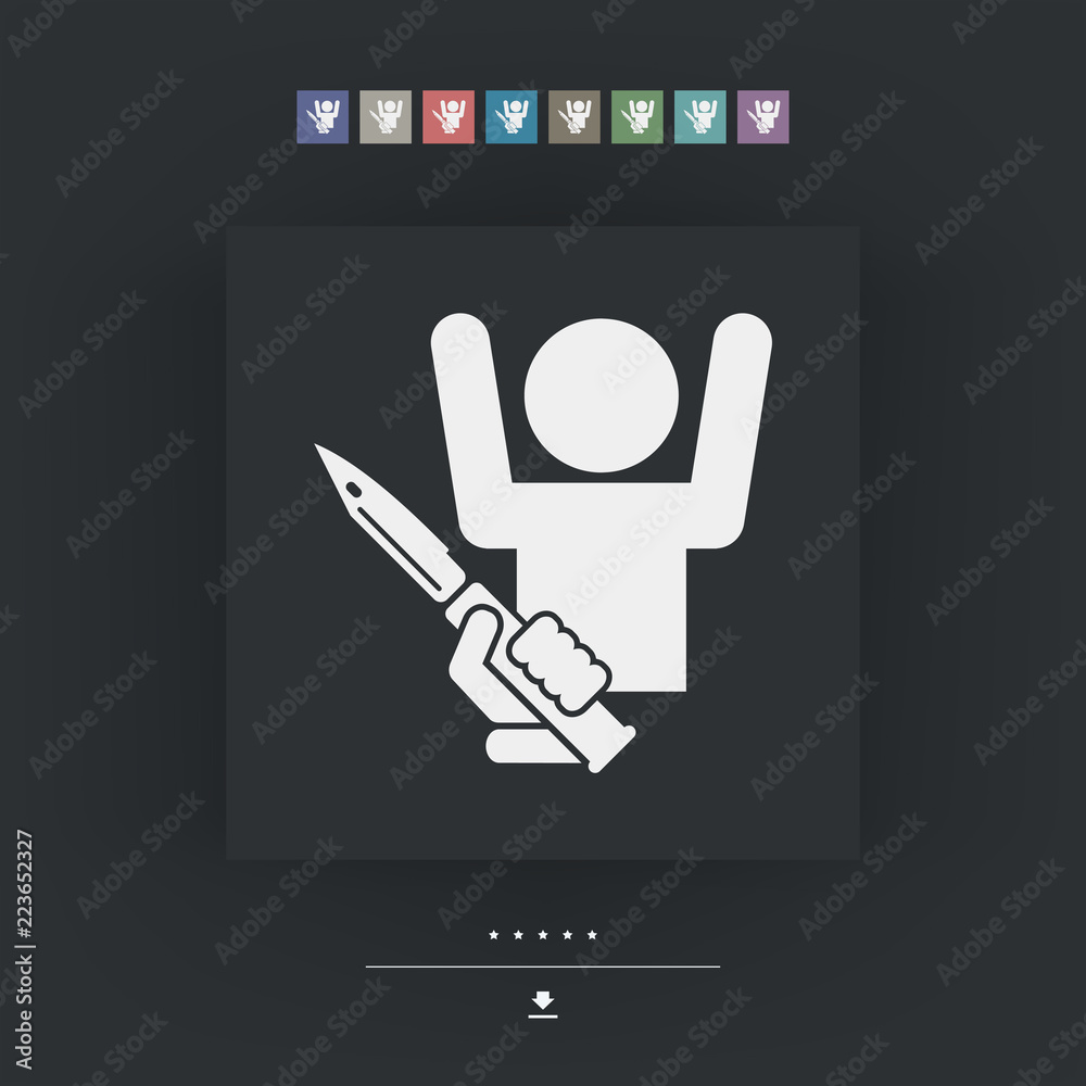 Obraz na plátně Rapine icon
