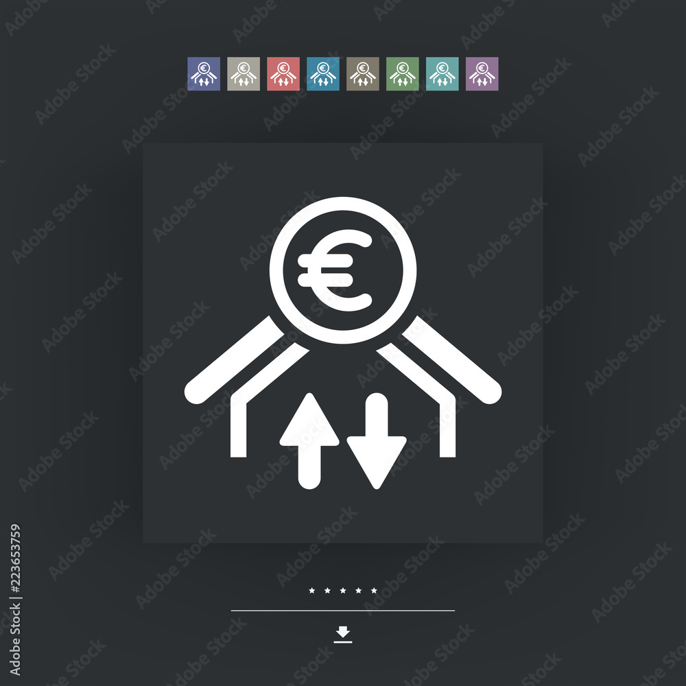 Money transfer icon - Euro Money transfer icon - Euro