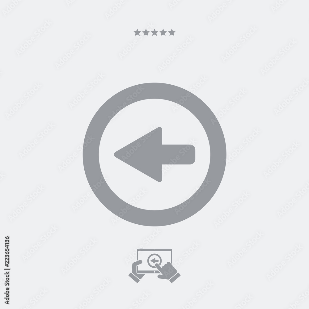 Back button flat icon Back button flat icon