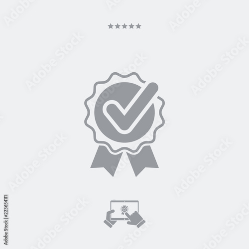 Approval check vector icon