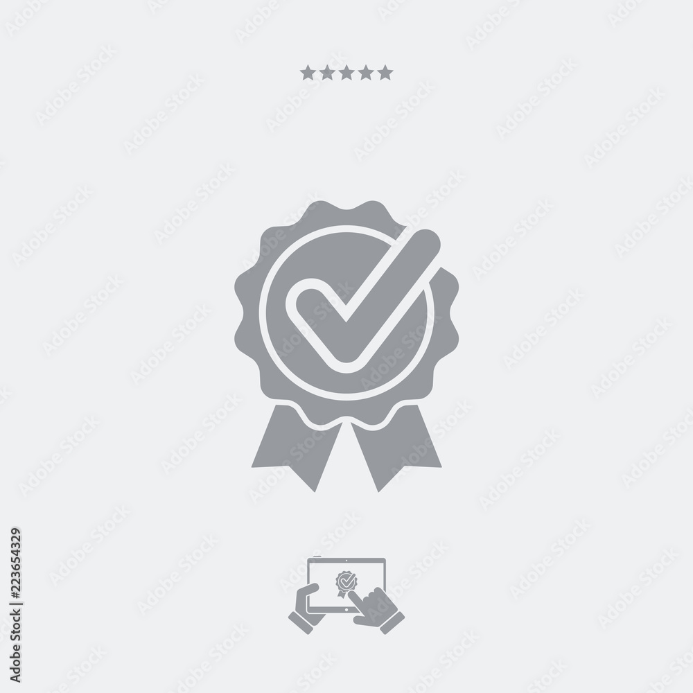 Checkmark rosette flat icon Checkmark rosette flat icon
