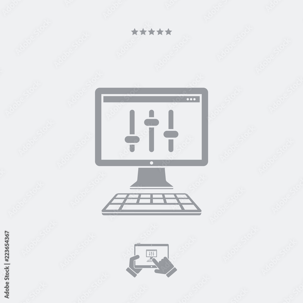 Audio levels control icon