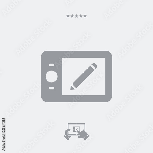 Graphic drawing tablet icon