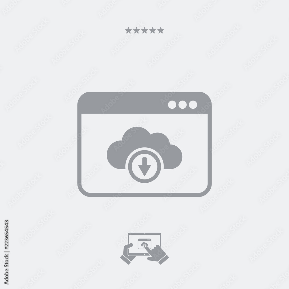 Data cloud flat icon Data cloud flat icon