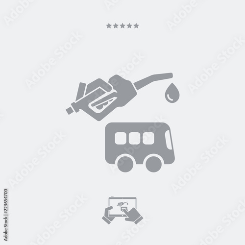Bus fuel - Vector icon