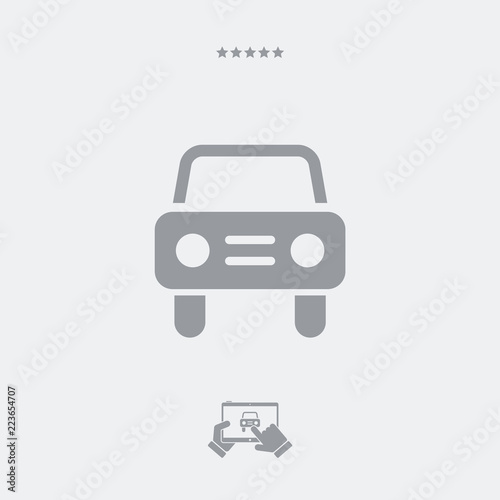 Car flat single icon