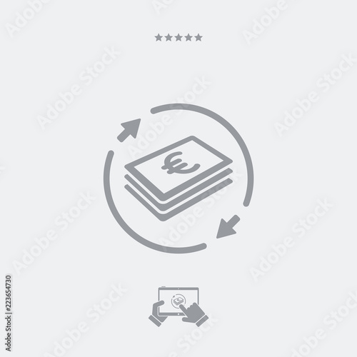 Money transfer icon - Euro