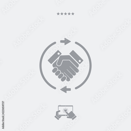 Trade agreement concept icon