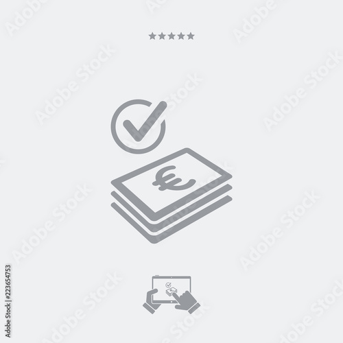 Checking payment icon - Euro
