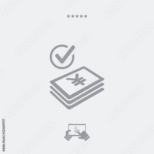 Checking payment icon - Euro