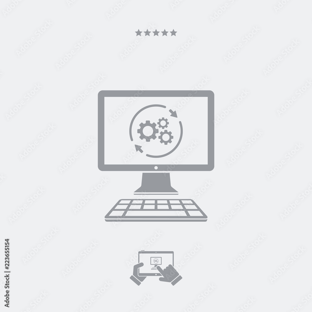Refresh setting flat icon Refresh setting flat icon