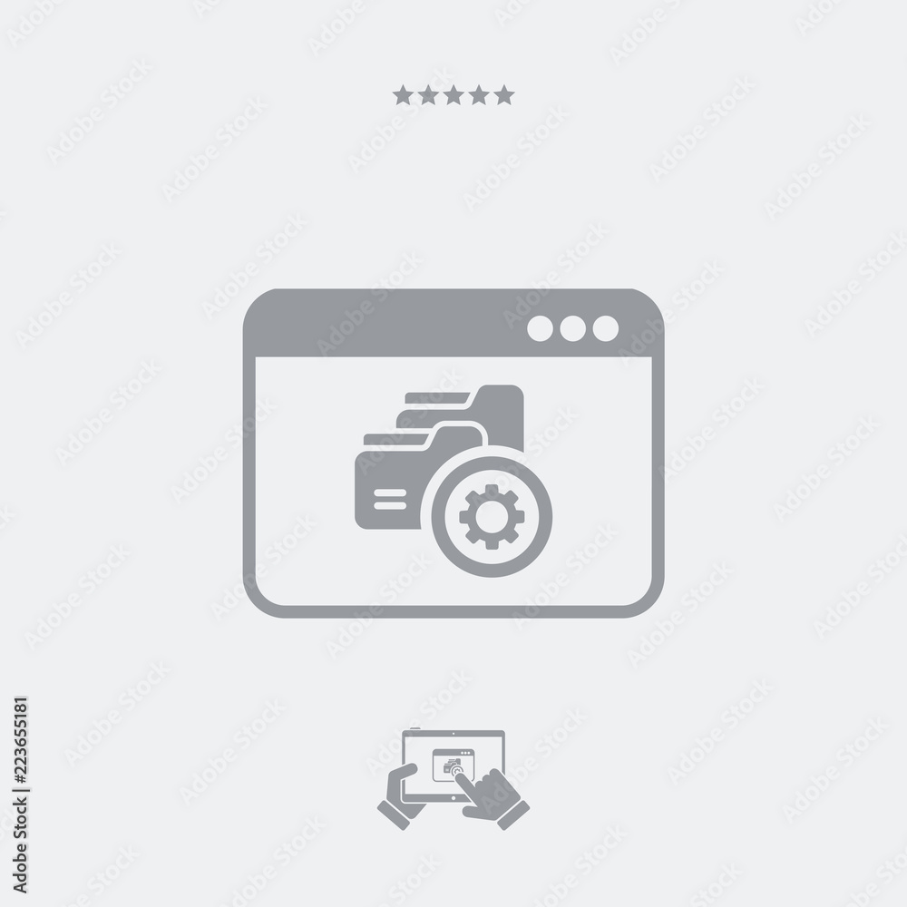 Folders process flat icon Folders process flat icon