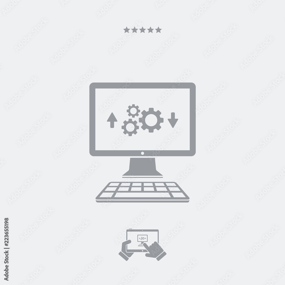 Computer transfer settings icon Computer transfer settings icon