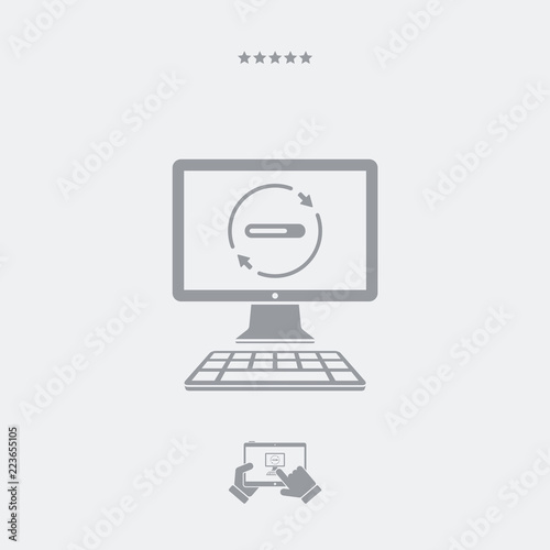 Bar progress computer icon
