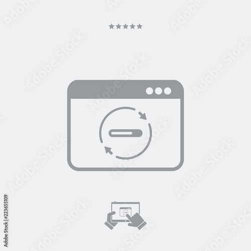 Bar progress computer icon