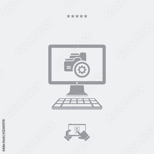 Wallpaper Mural Folders process flat icon Torontodigital.ca