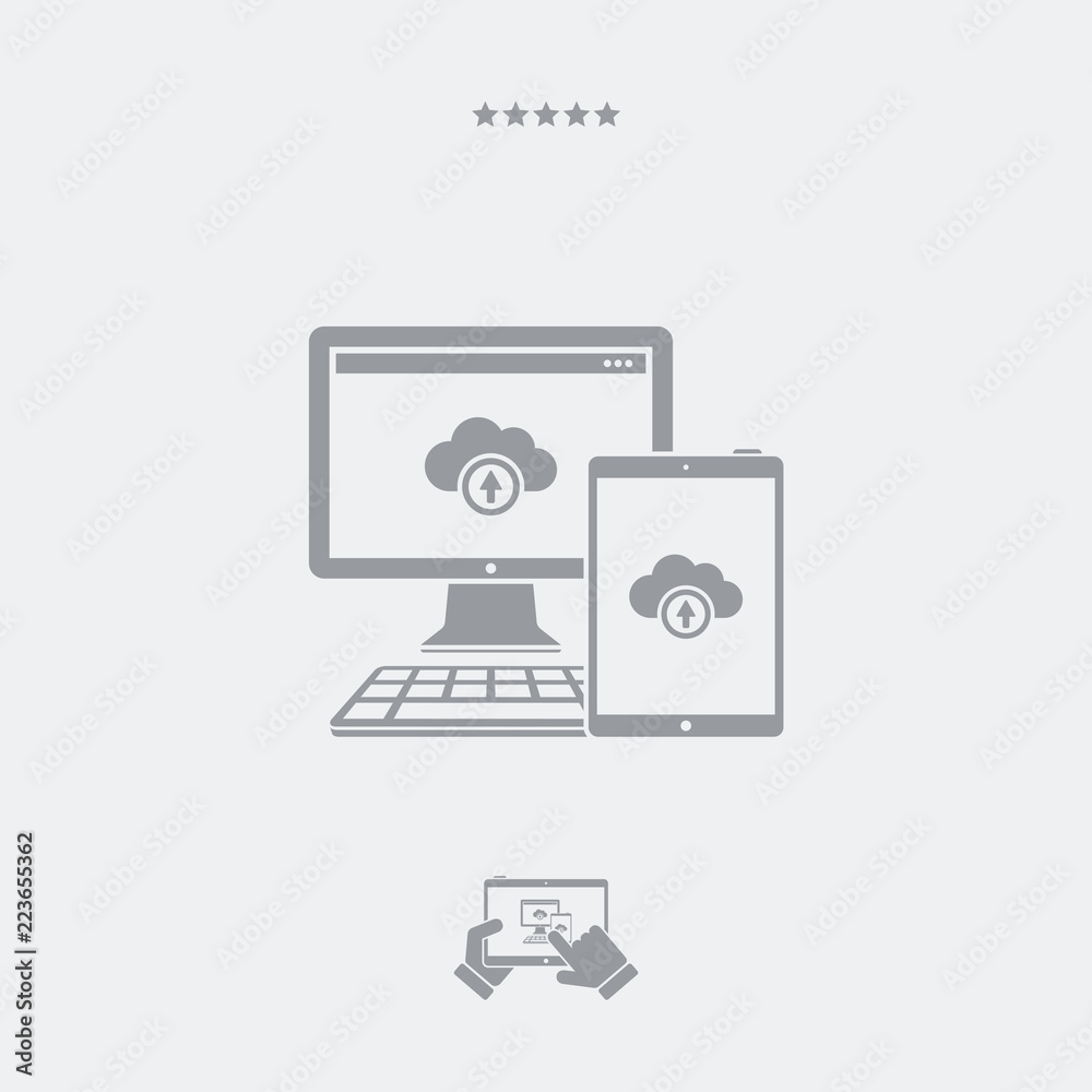 Multi devices cloud icon Multi devices cloud icon