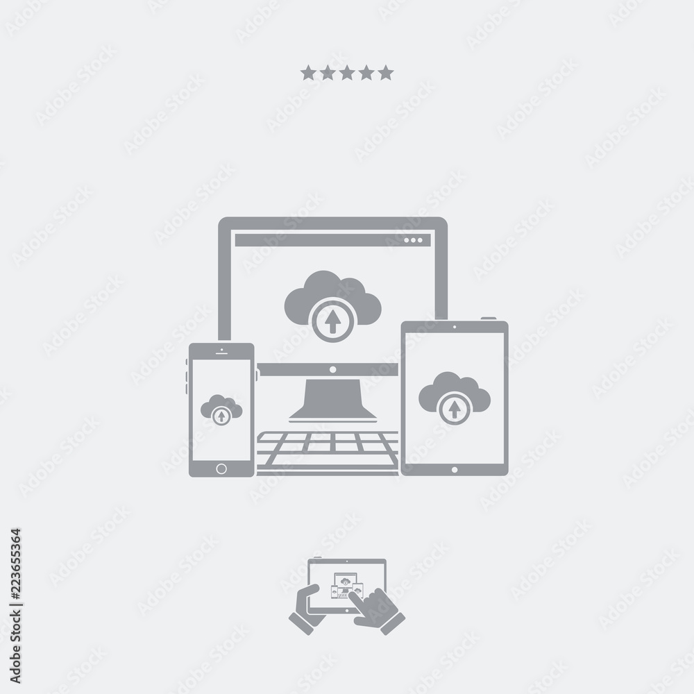 Multi devices cloud icon