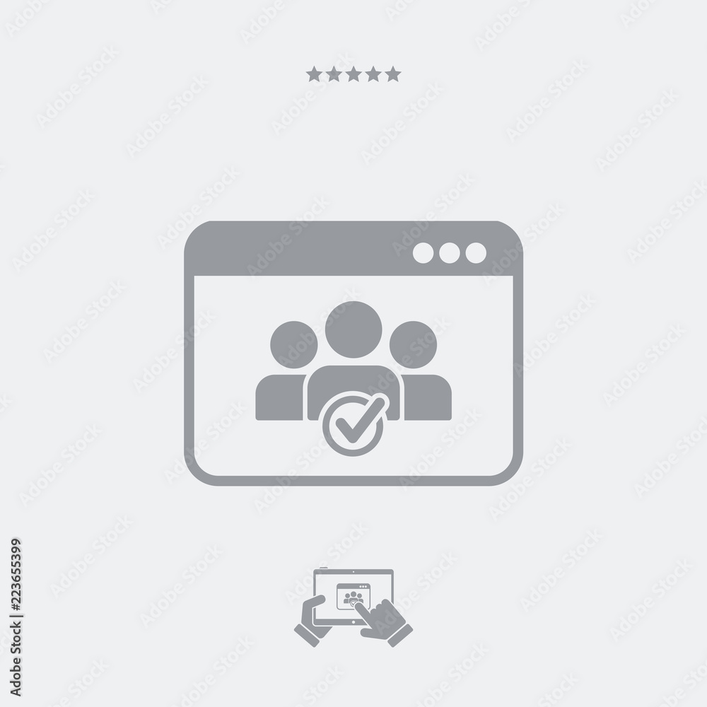 Fototapeta premium Check tag people icon