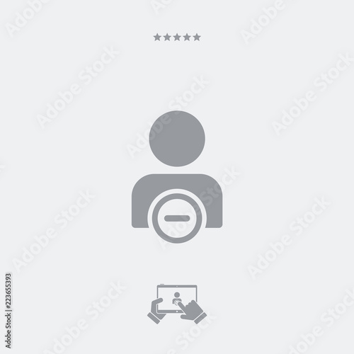 Delete contact flat icon