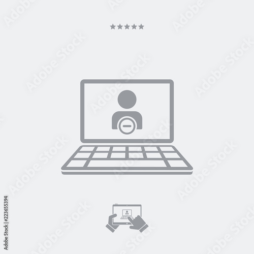 Delete contact flat icon