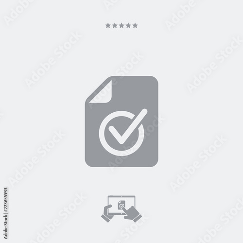 Checked document - Minimal vector icon