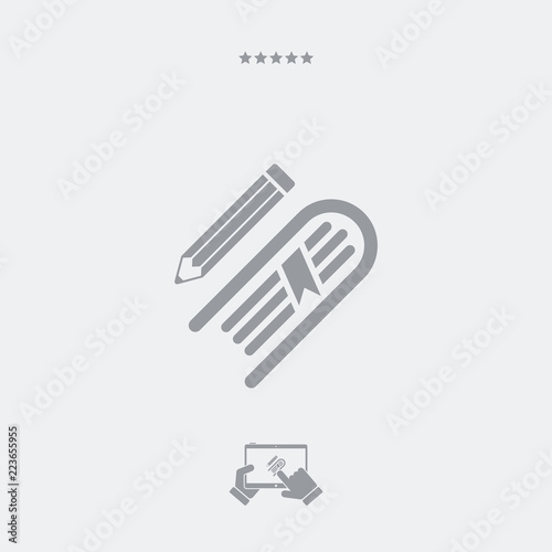 Book icon - Minimal vector icon