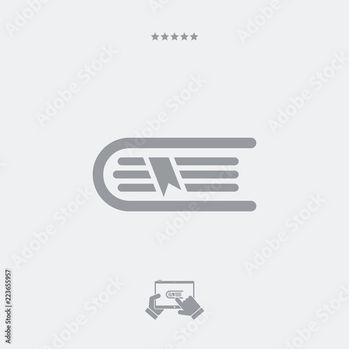 Book icon - Minimal vector icon