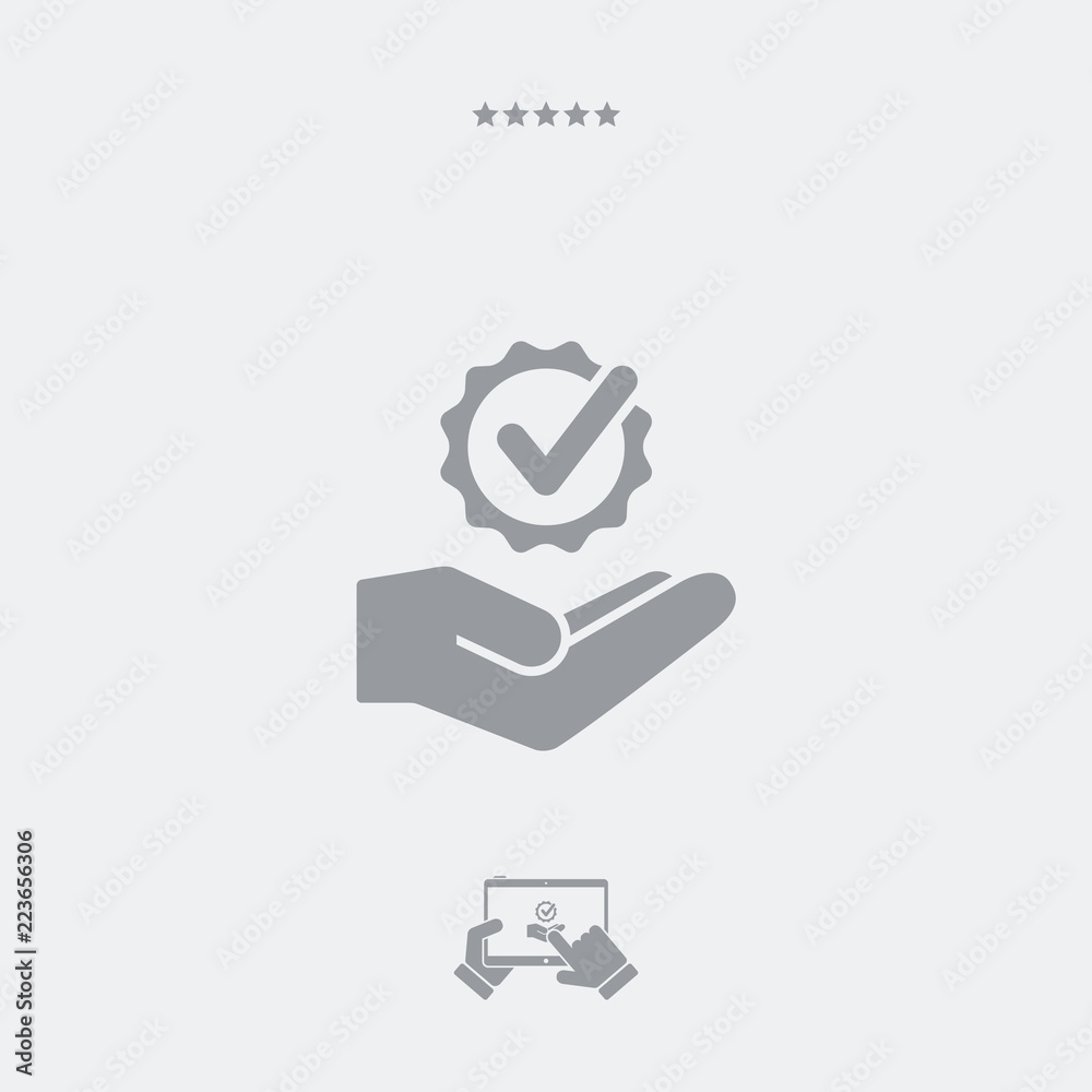 Service offer - Best rating - Minimal icon Service offer - Best rating - Minimal icon