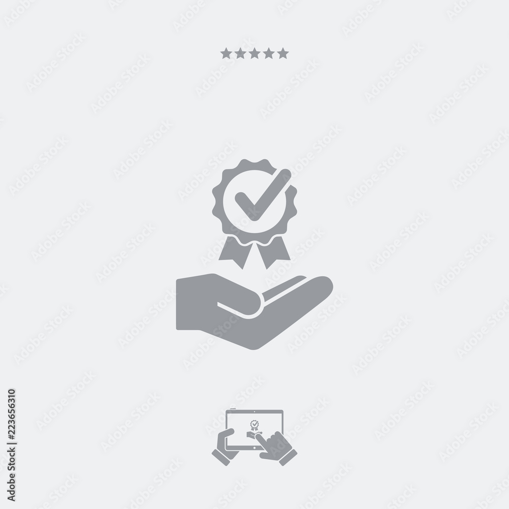 Service offer - Check premium - Minimal icon Service offer - Check premium - Minimal icon