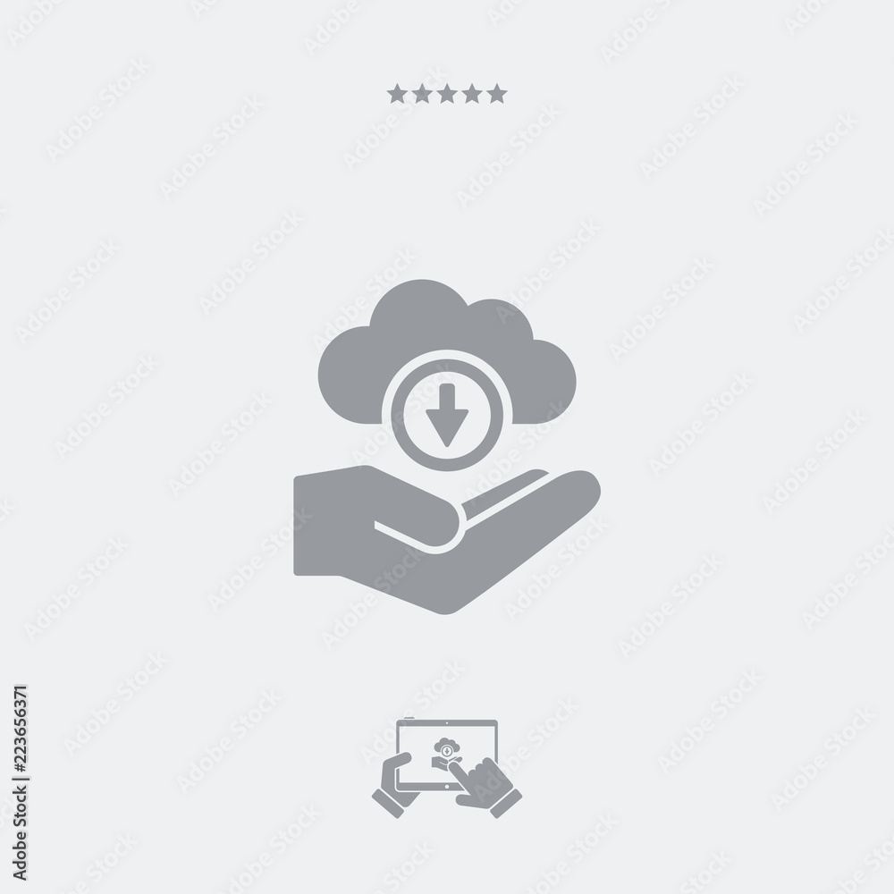 Service offer - Cloud computing - Minimal icon Service offer - Cloud computing - Minimal icon
