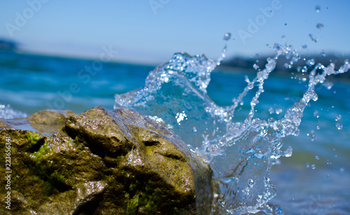 Water Splashing Rocks