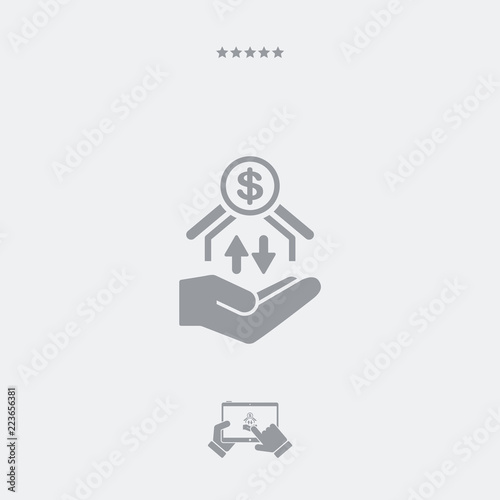 Money transfer services - Dollars - Minimal icon