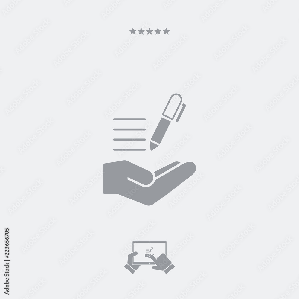 Writing text - Minimal vector icon Writing text - Minimal vector icon