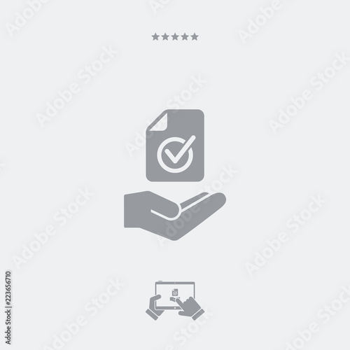 Checked document - Minimal vector icon