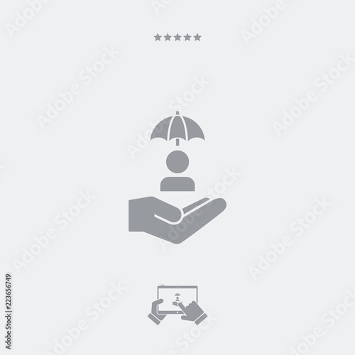 Personal protection concept - Minimal vector icon
