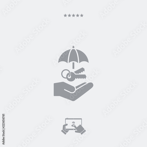 Protected access - Minimal vector icon