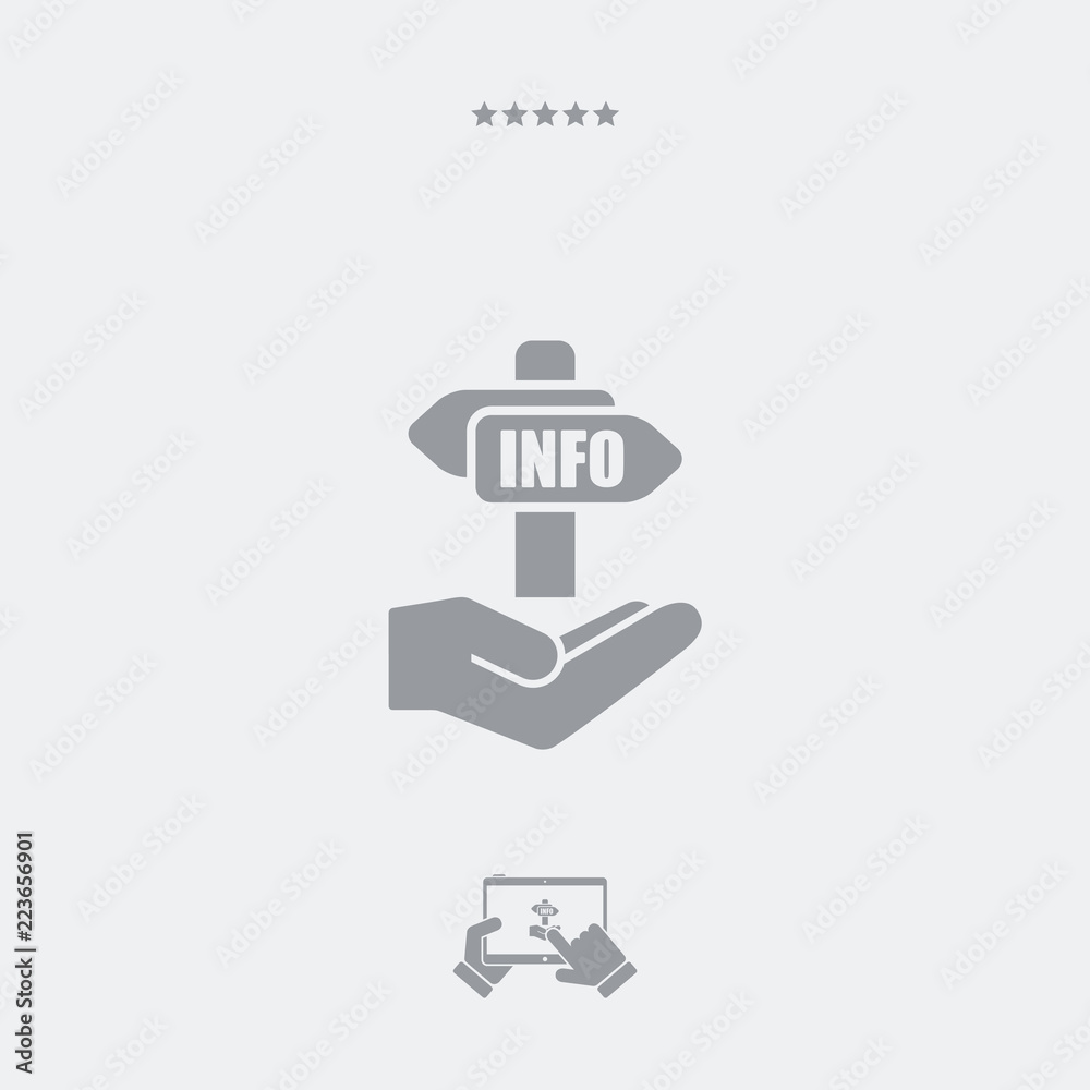 Info signboard - Vector minimal icon Info signboard - Vector minimal icon
