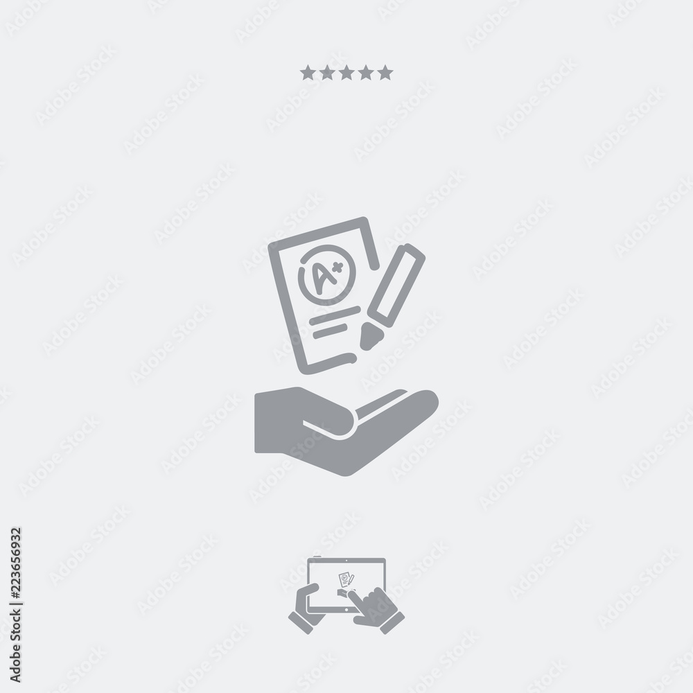 Excellent evaluation test - Minimal icon Excellent evaluation test - Minimal icon