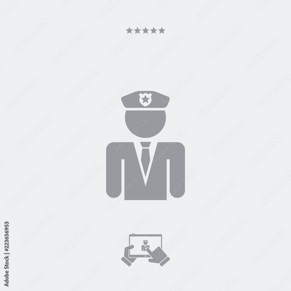 Policeman concept - Minimal flat icon