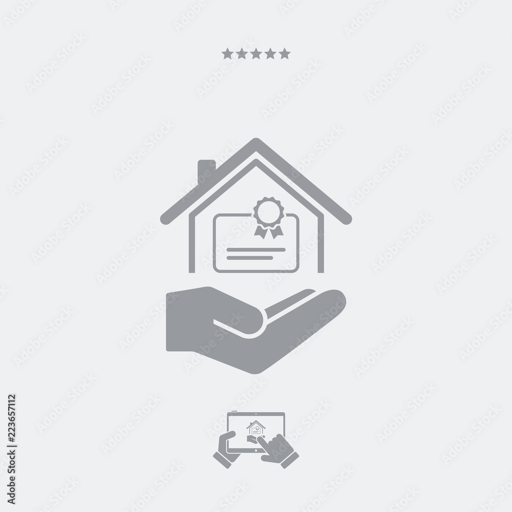 Home certification services - Minimal icon Home certification services - Minimal icon