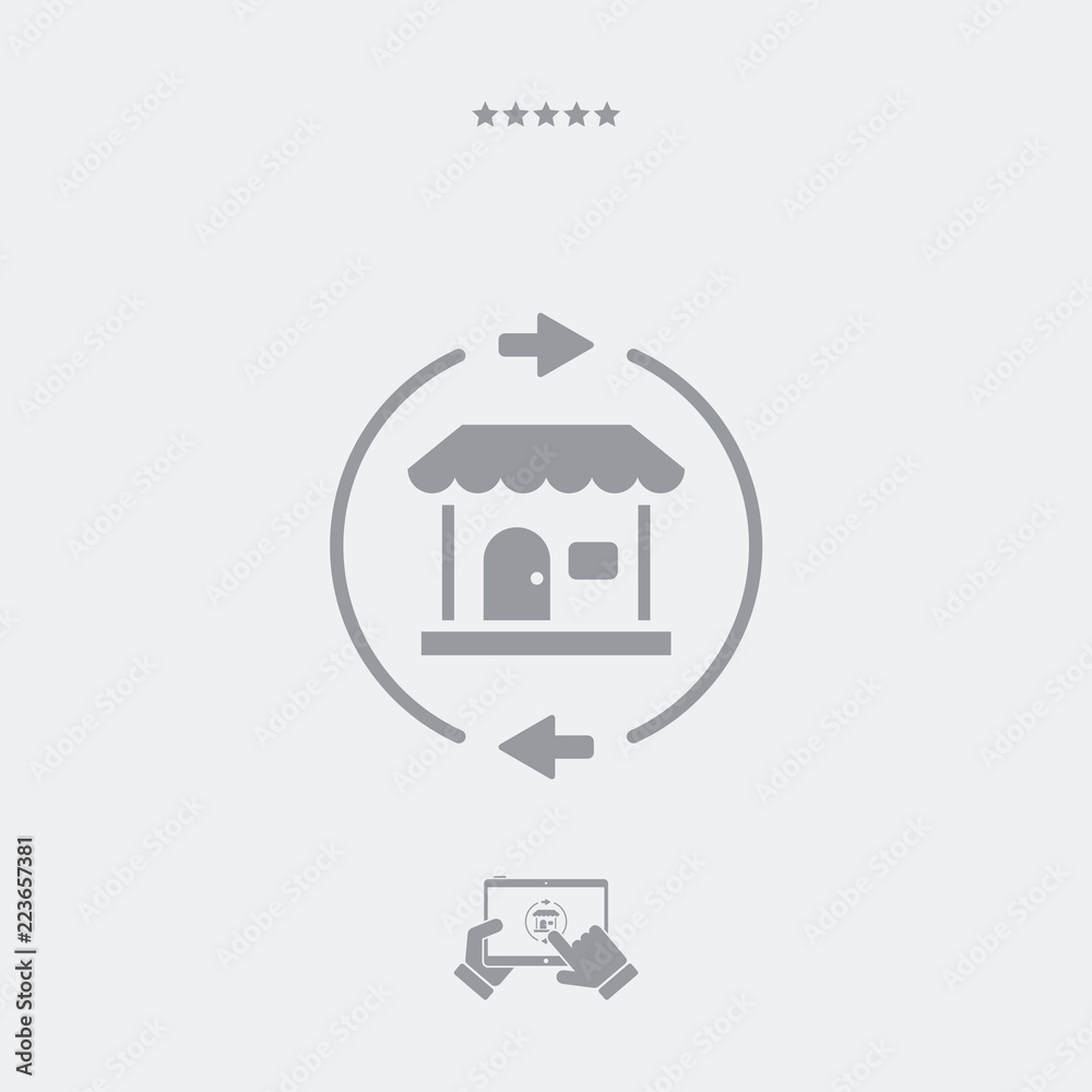 Fototapeta premium 7/24 shop - Vector web icon